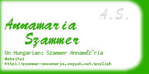 annamaria szammer business card